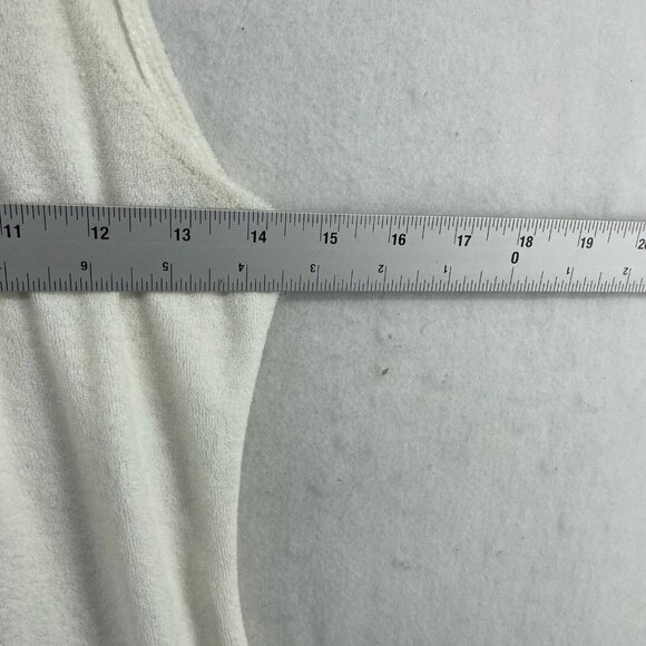 L.A Hearts Dress Women's Sz S White Terry Collared Button-Up Bodycon Sleeveless - Picture 3 of 12
